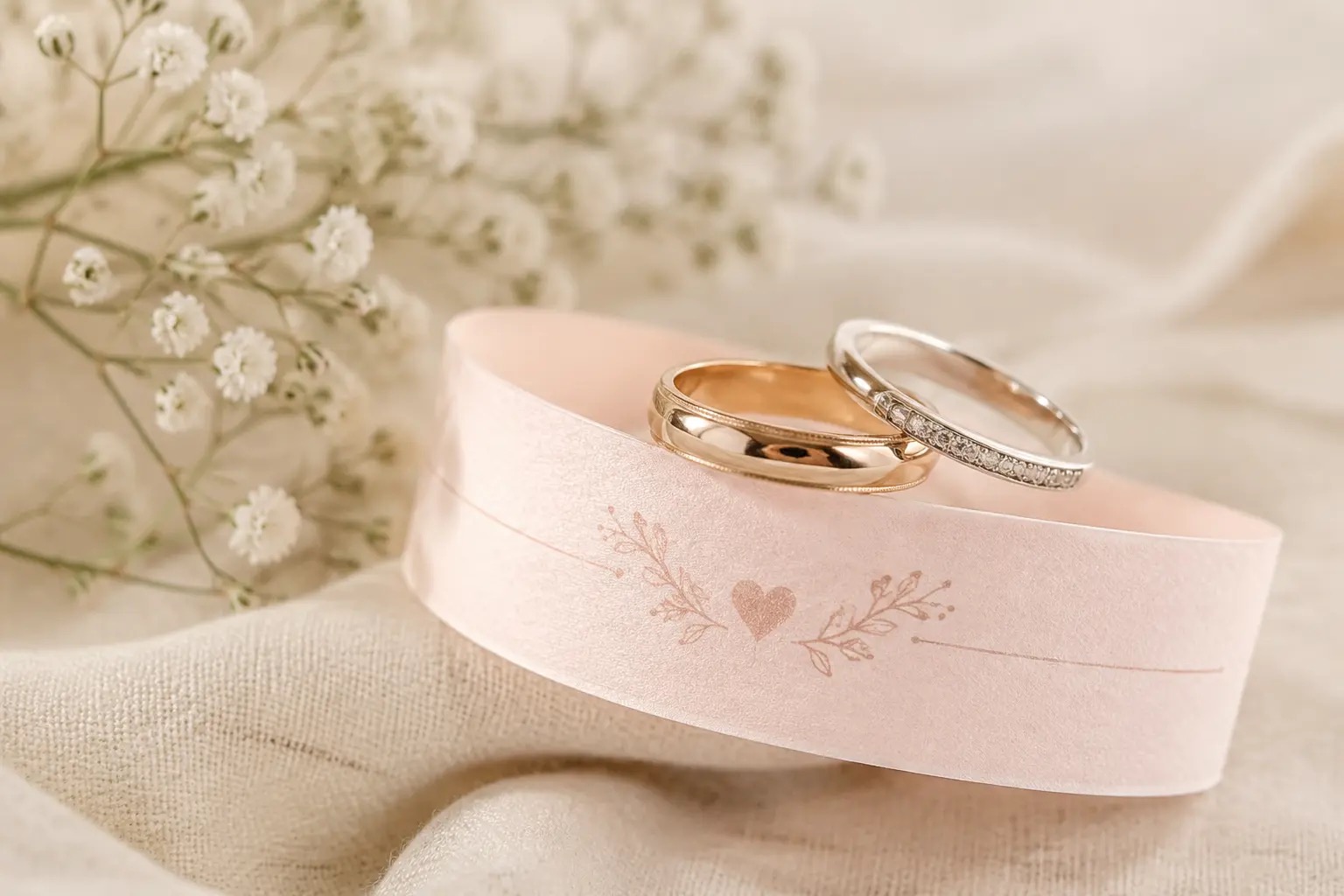 Bracelets de mariage en tissu