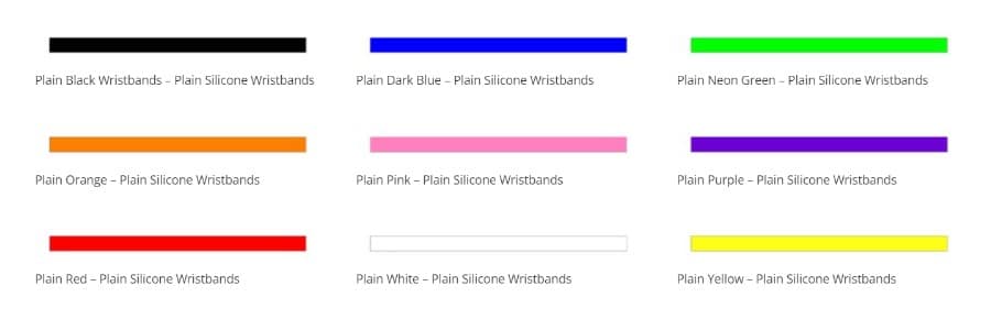 Bracelets unis Silicone