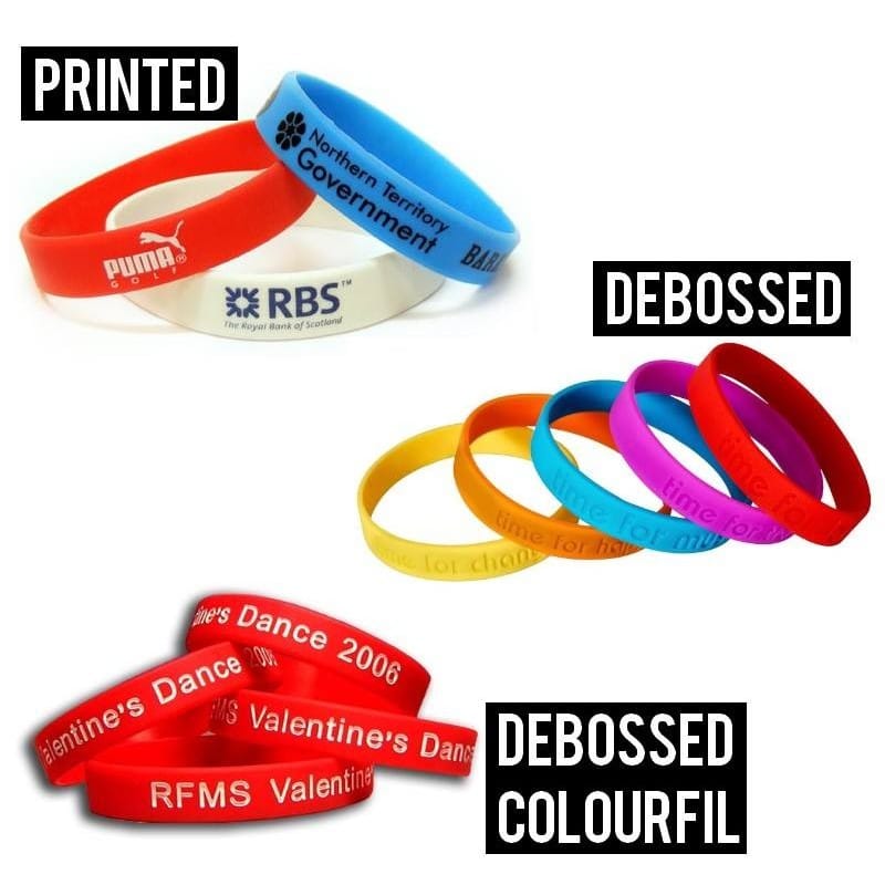 Types de bracelets en silicone