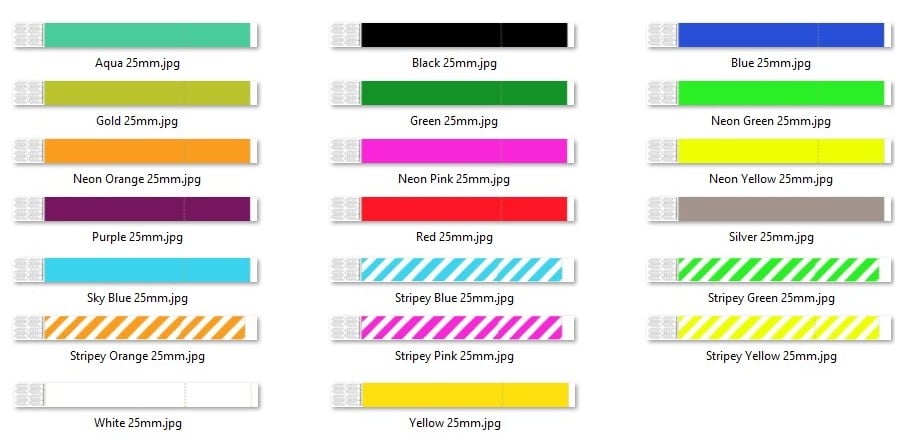 Bracelets unis Tyvek