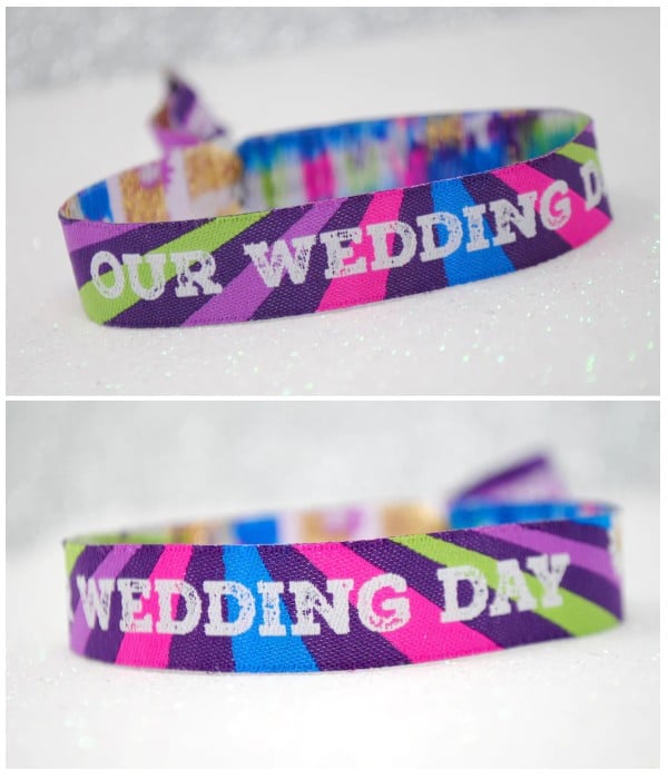 Design de bracelet de mariage en tissu