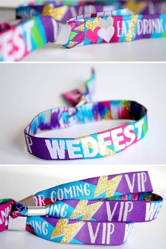 Bracelets de mariage en tissu