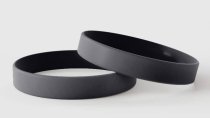 Bracelets noirs unis - Bracelets en silicone noirs unis