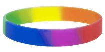Bracelets en silicone arc-en-ciel non imprimés en France