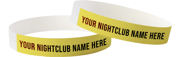 Bracelets pour boîtes de nuit – Bracelets Tyvek imprimés
