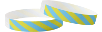 Tyvek uni rayé bleu et jaune