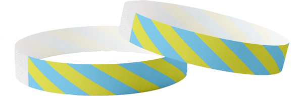 Tyvek uni rayé bleu et jaune