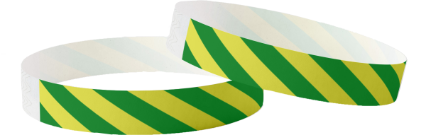 Tyvek uni à rayures vertes et jaunes
