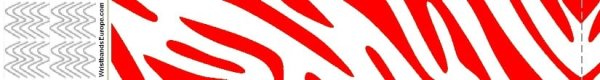 Bracelets Tyvek unis rouge zébré