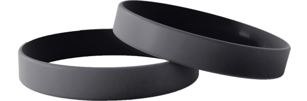 Bracelets noirs unis - Bracelets en silicone unis