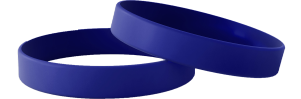 Uni bleu foncé - Bracelets en silicone unis