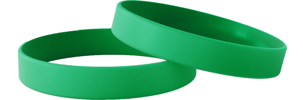 Vert uni - Bracelets en silicone unis