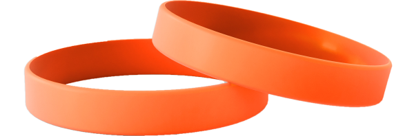 Orange uni - Bracelets en silicone unis