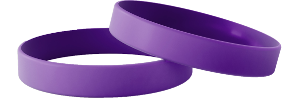 Violet uni - Bracelets en silicone unis