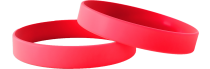 Rouge uni - Bracelets en silicone unis