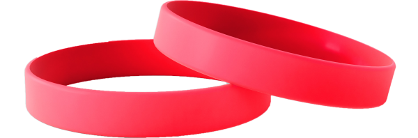 Rouge uni - Bracelets en silicone unis