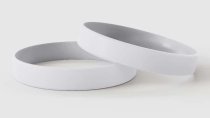 Blanc uni - Bracelets en silicone simples