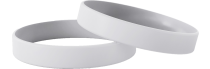 Blanc uni - Bracelets en silicone simples