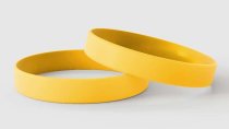 Jaune uni - Bracelets en silicone unis