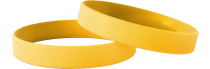 Jaune uni - Bracelets en silicone unis