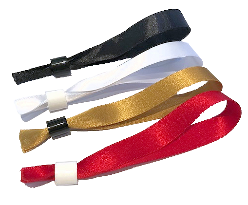 Bracelets en tissu unis - recyclés